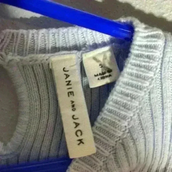 Janie and Jack Girls light blue Sweater - size 5 - Picture 4 of 4